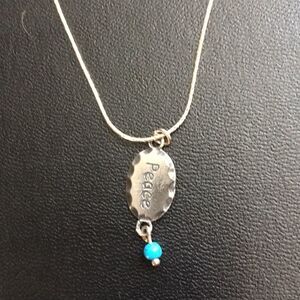 Peace necklace sterling 